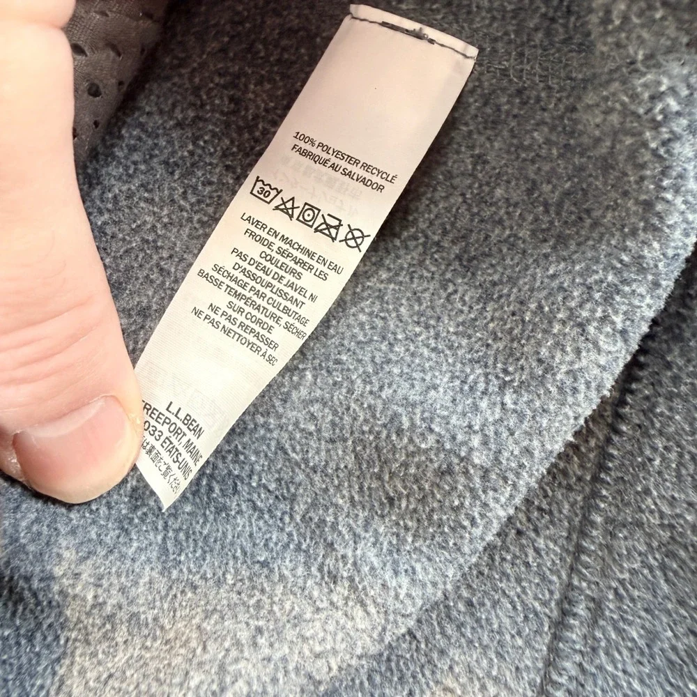 LL‎ Bean Mens Fleece Jacket XXXL REG Grey Full Zip Outdoor Casual Layer